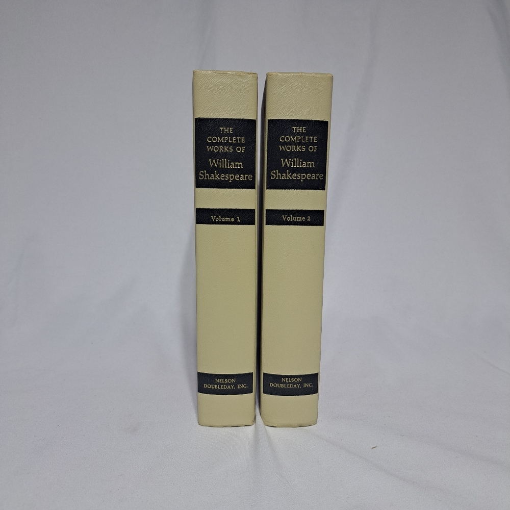 The Complete Works Of‎ William Shakespeare Vol. 1 & 2 Lot Nelson Doubleday
